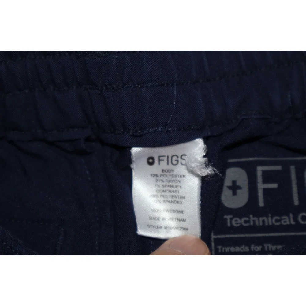 FIGS Scrub Pants Mens Small Navy Blue Technical Collection Drawstring Pockets